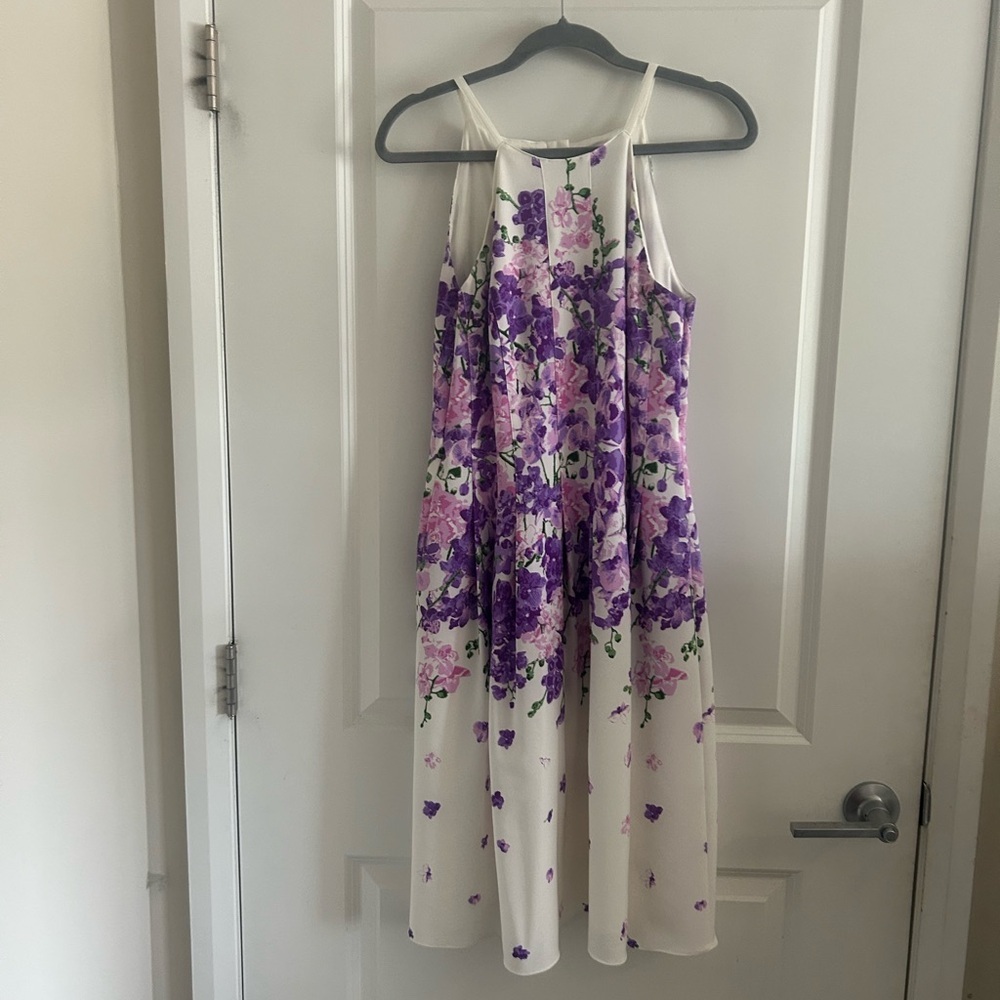 Adrianna Papell Purple Floral Dress